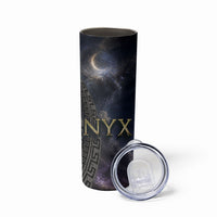 Greek Mythology Nyx Skinny Tumbler Celestial Starry Night Classical Art Greek Key