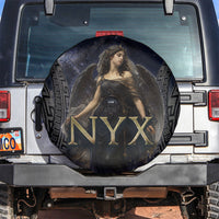 Greek Mythology Nyx Spare Tire Cover Celestial Starry Night Classical Art Greek Key