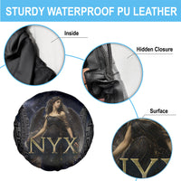 Greek Mythology Nyx Spare Tire Cover Celestial Starry Night Classical Art Greek Key