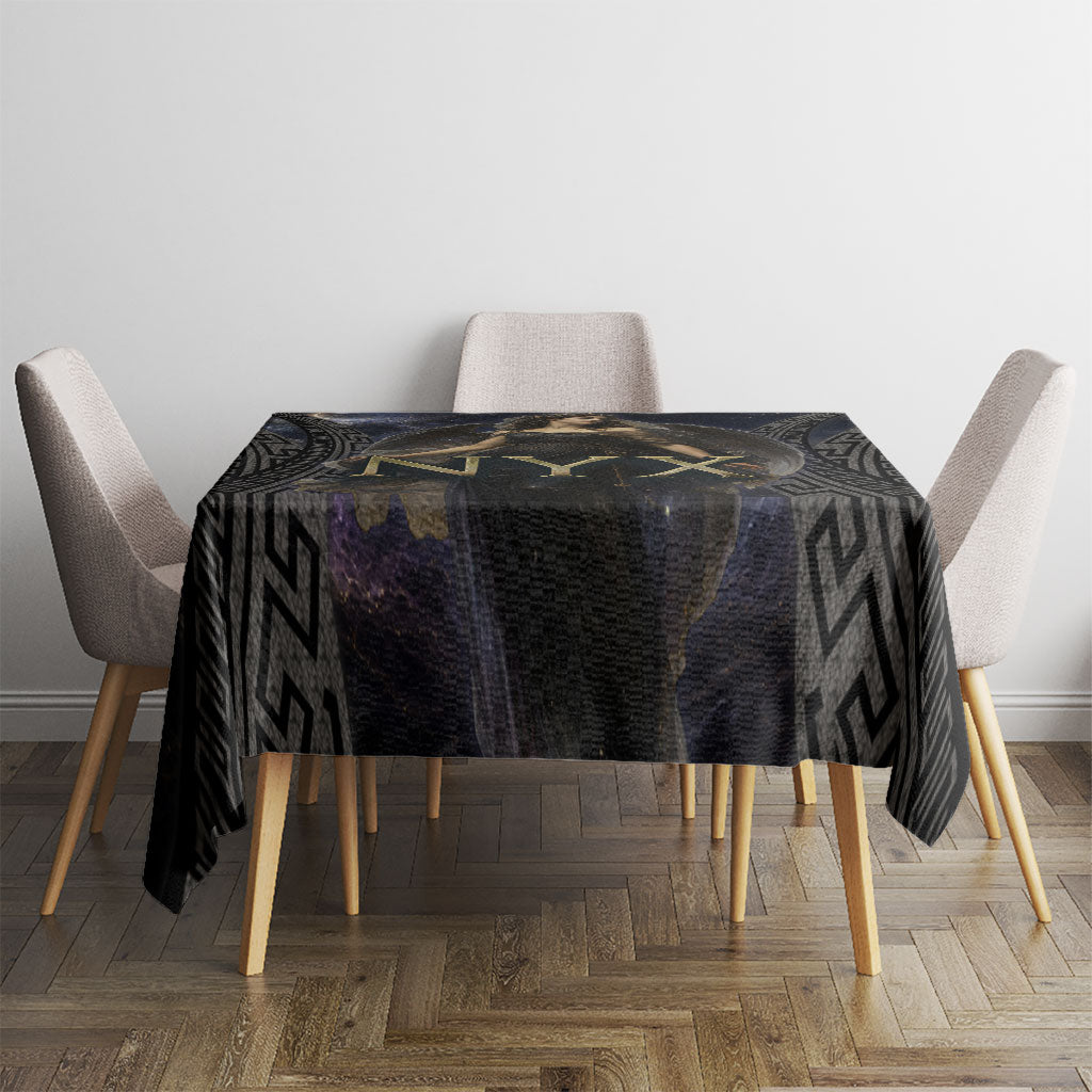 Greek Mythology Nyx Tablecloth Celestial Starry Night Classical Art Greek Key