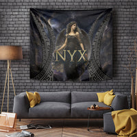 Greek Mythology Nyx Tapestry Celestial Starry Night Classical Art Greek Key
