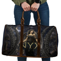 Greek Mythology Nyx Travel Bag Celestial Starry Night Classical Art Greek Key