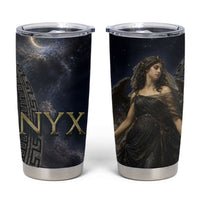 Greek Mythology Nyx Tumbler Cup Celestial Starry Night Classical Art Greek Key
