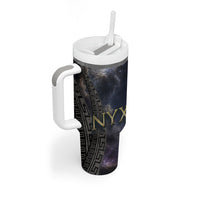 Greek Mythology Nyx Tumbler With Handle Celestial Starry Night Classical Art Greek Key
