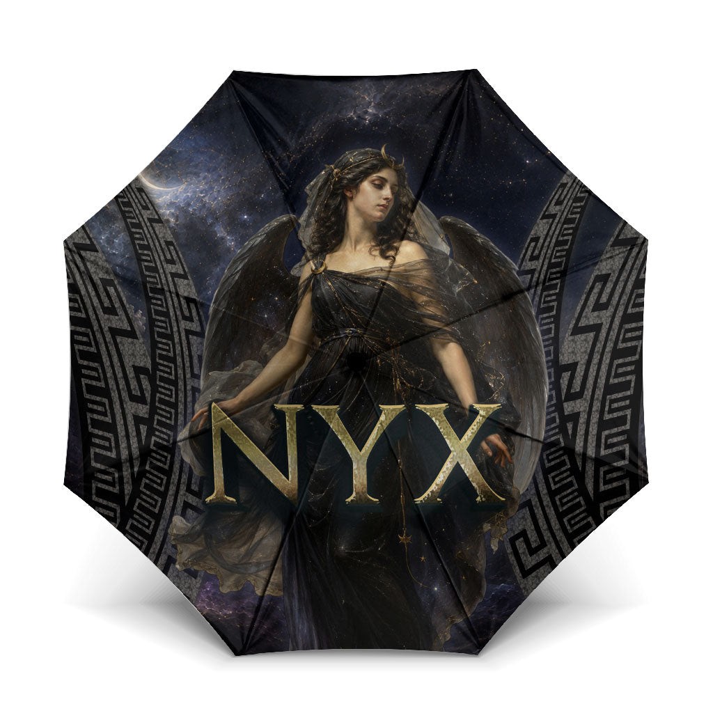 Greek Mythology Nyx Umbrella Celestial Starry Night Classical Art Greek Key