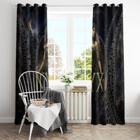 Greek Mythology Nyx Window Curtain Celestial Starry Night Classical Art Greek Key