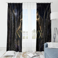 Greek Mythology Nyx Window Curtain Celestial Starry Night Classical Art Greek Key
