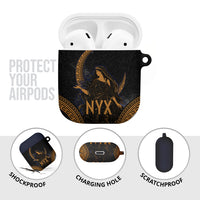 Greek Mythology Nyx AirPods Case Starry Night Classical Art Greek Key Pattern