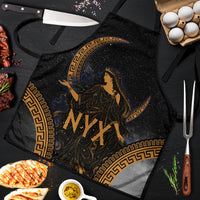 Greek Mythology Nyx Apron Starry Night Classical Art Greek Key Pattern
