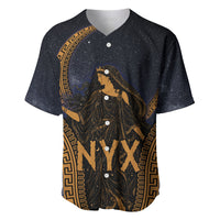 Greek Mythology Nyx Baseball Jersey Starry Night Classical Art Greek Key Pattern