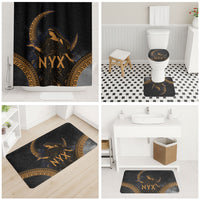 Greek Mythology Nyx Bathroom Set Starry Night Classical Art Greek Key Pattern
