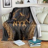 Greek Mythology Nyx Blanket Starry Night Classical Art Greek Key Pattern