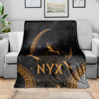 Greek Mythology Nyx Blanket Starry Night Classical Art Greek Key Pattern