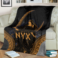 Greek Mythology Nyx Blanket Starry Night Classical Art Greek Key Pattern