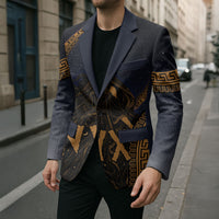 Greek Mythology Nyx Blazer Starry Night Classical Art Greek Key Pattern