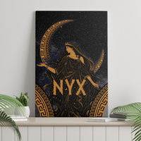 Greek Mythology Nyx Canvas Wall Art Starry Night Classical Art Greek Key Pattern