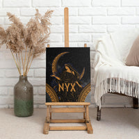 Greek Mythology Nyx Canvas Wall Art Starry Night Classical Art Greek Key Pattern
