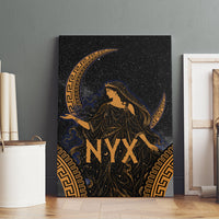 Greek Mythology Nyx Canvas Wall Art Starry Night Classical Art Greek Key Pattern