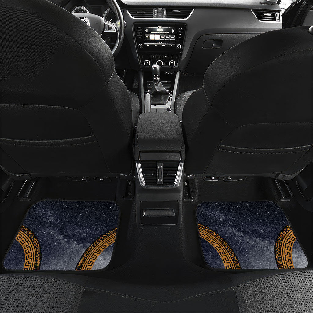 Greek Mythology Nyx Car Mats Starry Night Classical Art Greek Key Pattern