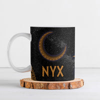 Greek Mythology Nyx Ceramic Mug Starry Night Classical Art Greek Key Pattern