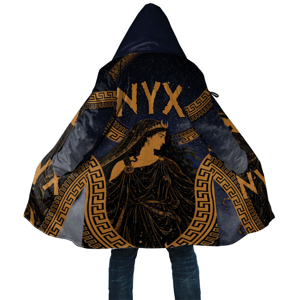 Greek Mythology Nyx Cloak Starry Night Classical Art Greek Key Pattern