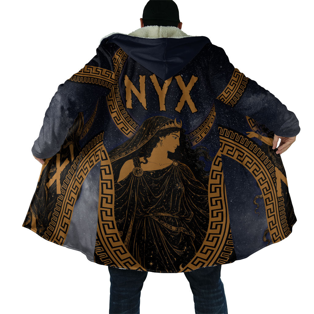 Greek Mythology Nyx Cloak Starry Night Classical Art Greek Key Pattern