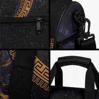 Greek Mythology Nyx Duffle Bag Starry Night Classical Art Greek Key Pattern