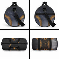 Greek Mythology Nyx Duffle Bag Starry Night Classical Art Greek Key Pattern
