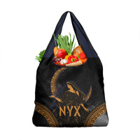 Greek Mythology Nyx Grocery Bag Starry Night Classical Art Greek Key Pattern