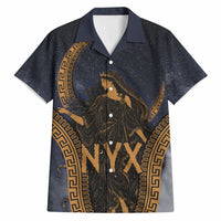 Greek Mythology Nyx Hawaiian Shirt Starry Night Classical Art Greek Key Pattern