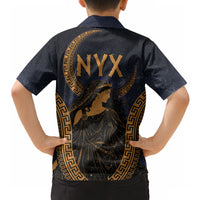 Greek Mythology Nyx Hawaiian Shirt Starry Night Classical Art Greek Key Pattern