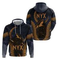 Greek Mythology Nyx Hoodie Starry Night Classical Art Greek Key Pattern