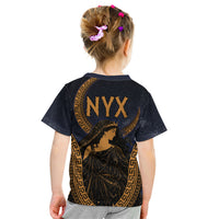 Greek Mythology Nyx Kid T Shirt Starry Night Classical Art Greek Key Pattern