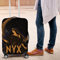 Greek Mythology Nyx Luggage Cover Starry Night Classical Art Greek Key Pattern