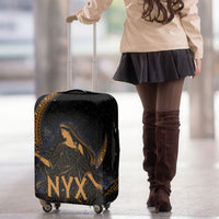 Greek Mythology Nyx Luggage Cover Starry Night Classical Art Greek Key Pattern