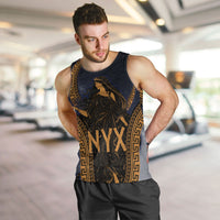 Greek Mythology Nyx Men Tank Top Starry Night Classical Art Greek Key Pattern