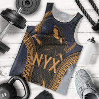 Greek Mythology Nyx Men Tank Top Starry Night Classical Art Greek Key Pattern