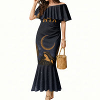Greek Mythology Nyx Mermaid Dress Starry Night Classical Art Greek Key Pattern