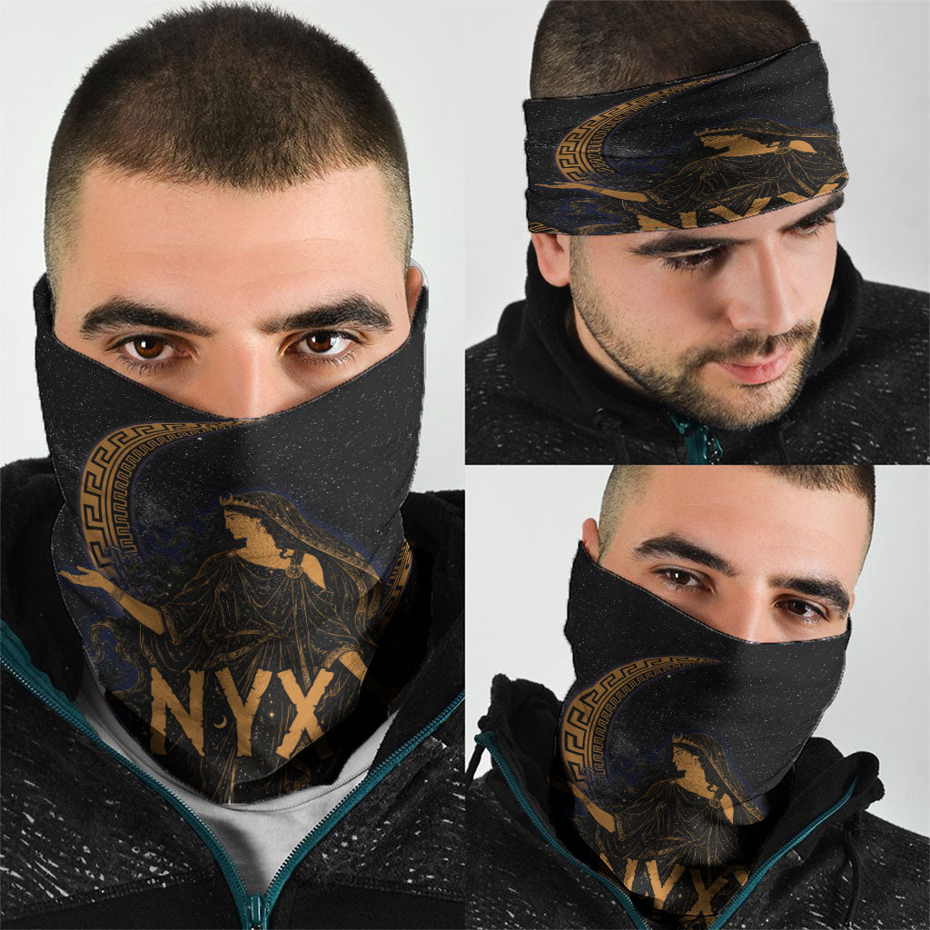 Greek Mythology Nyx Neck Gaiter Starry Night Classical Art Greek Key Pattern