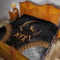 Greek Mythology Nyx Quilt Starry Night Classical Art Greek Key Pattern
