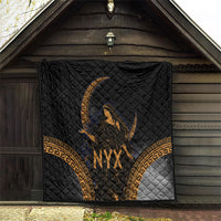Greek Mythology Nyx Quilt Starry Night Classical Art Greek Key Pattern