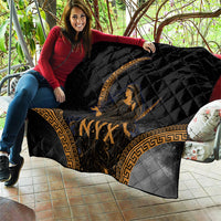 Greek Mythology Nyx Quilt Starry Night Classical Art Greek Key Pattern