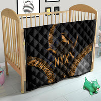 Greek Mythology Nyx Quilt Starry Night Classical Art Greek Key Pattern