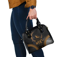 Greek Mythology Nyx Shoulder Handbag Starry Night Classical Art Greek Key Pattern