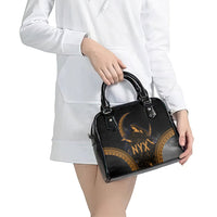 Greek Mythology Nyx Shoulder Handbag Starry Night Classical Art Greek Key Pattern