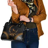 Greek Mythology Nyx Shoulder Handbag Starry Night Classical Art Greek Key Pattern
