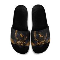 Greek Mythology Nyx Slide Sandals Starry Night Classical Art Greek Key Pattern