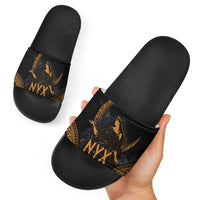 Greek Mythology Nyx Slide Sandals Starry Night Classical Art Greek Key Pattern