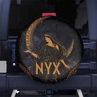 Greek Mythology Nyx Spare Tire Cover Starry Night Classical Art Greek Key Pattern