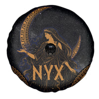 Greek Mythology Nyx Spare Tire Cover Starry Night Classical Art Greek Key Pattern